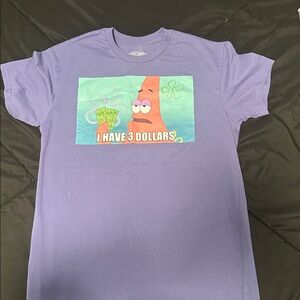 Purple Graphic T-Shirt with Cartoon Print